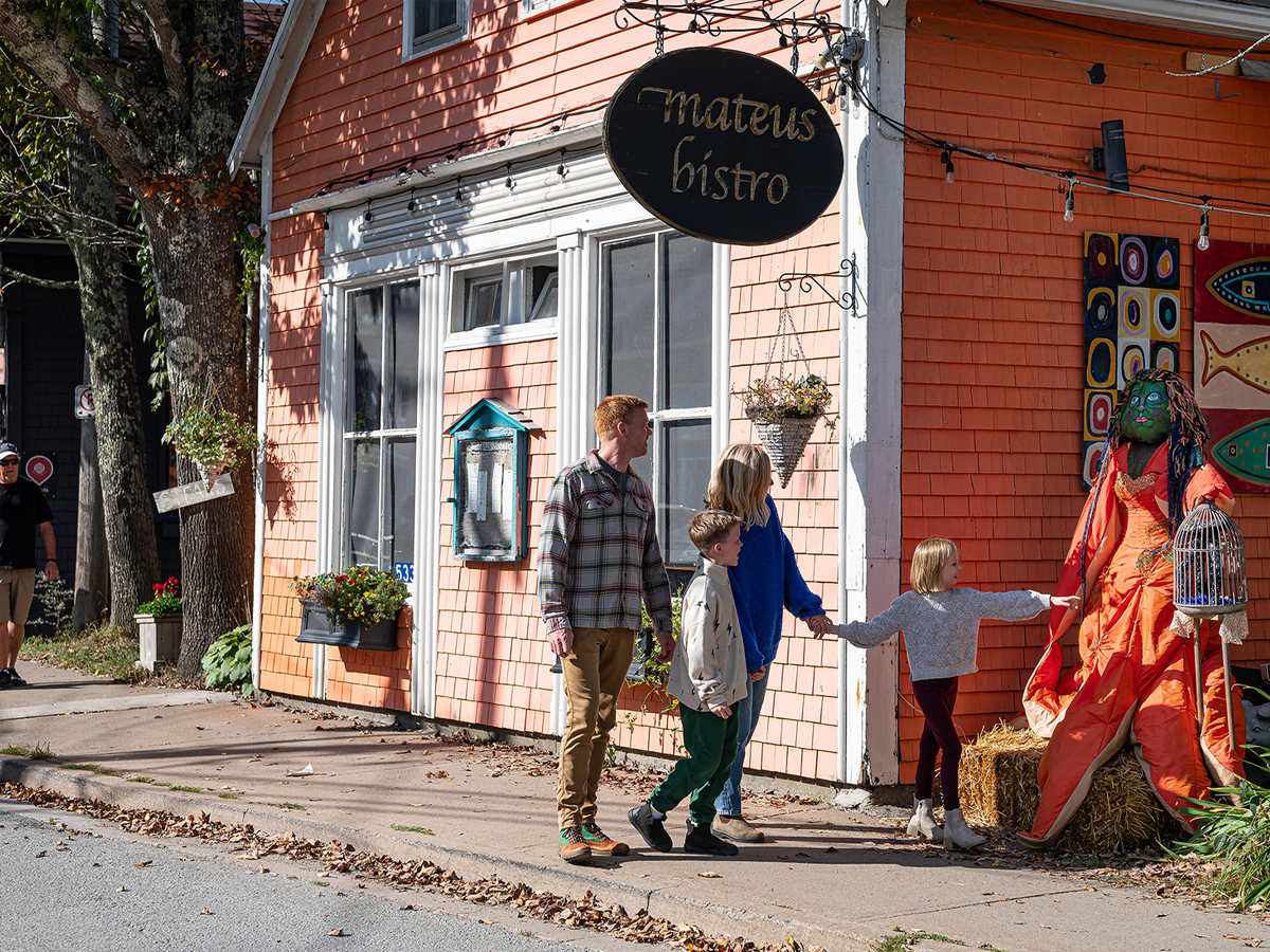 Storefronts along Mahone Bay's Main Street